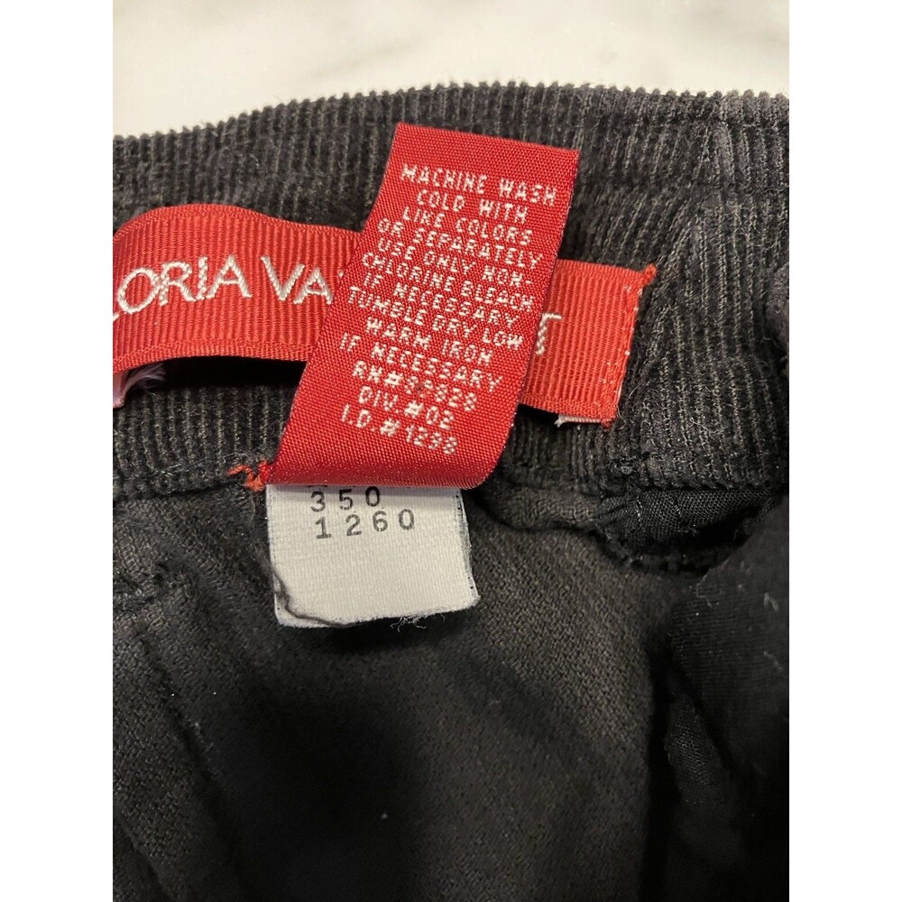 Gloria Vanderbilt Womens Tall Black Corduroy Pants Size 6 - Picture 3 of 6